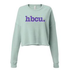 HBCU Crop Sweatshirt - Purple Writing