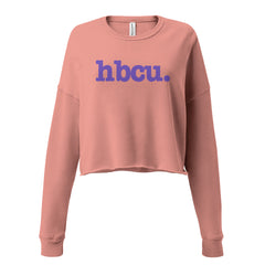 HBCU Crop Sweatshirt - Purple Writing