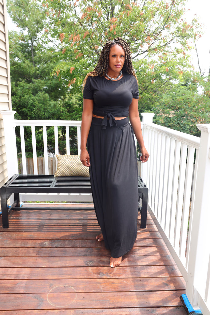 Flowy Wrap Around Top and Maxi Skirt - Modern-Ish LLC